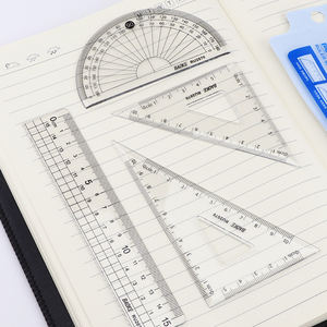 Juego de Reglas de Plástico con Escala Triangular y Semicircular, Regla Digital para Medir, Material Escolar con Logotipo Personalizado - Product Image 5