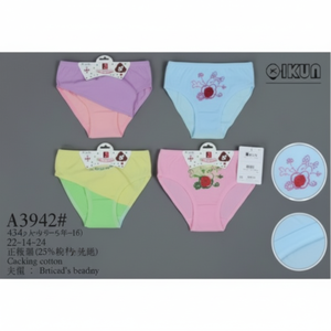 Nina Girls 'Triangle Calzon Panties Cute and Lovely Printed Cotton Kid Boxers para verano para bebés y niños - Product Image 1