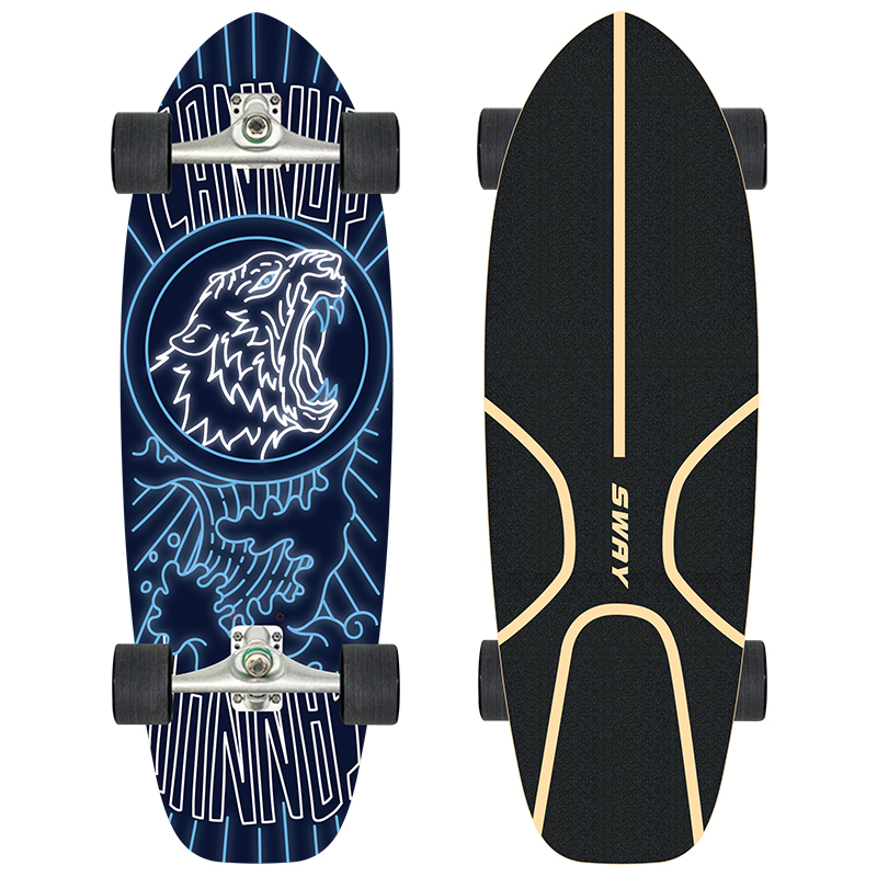 SWAY новый узор, недорогой и хорошего качества, коньки для серфинга в sto с грузовиком CX4, доска для серфинга, скейтборд 30 дюймов