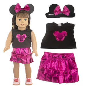 Новое поступление, 18-дюймовая американская кукла для девочек, одежда для Miki, лента для волос, Одежда для кукол