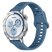 Correa Deportiva de Silicona de Lujo con Diseño de Botón Recortado para Reloj Huawei GT5, Específicamente para la Correa del Reloj Huawei Watch GT5