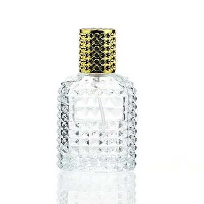 Flacon pompe de parfum en verre, 30ml, avec couvercle doré, récipient pour produit cosmétique, 10 pièces