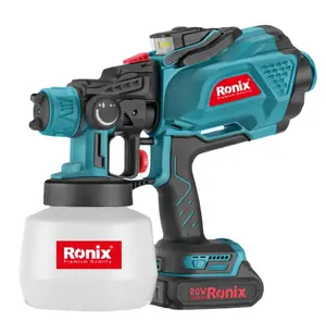 Ronix 8604 cordless paint spray gun portable 20V electric hand power tool spray gun car paint sprayer painting 1200ML