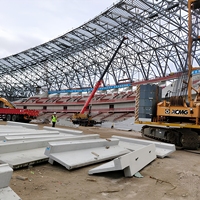Structure en acier à grande portée pour arènes sportives, construction moderne, bâtiment métallique préfabriqué
