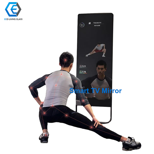 Smart Fitness Mirror Bathroom Mirror Interactive Screens Factory Price Interactive Smart AI Fitness Touch Mirror Kiosk Display