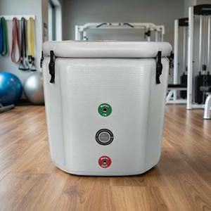 Baignoire à glace gonflable portable en PVC 80*80*80cm pour intérieur et extérieur, avec couvercle et pompe à air - Product Image 6