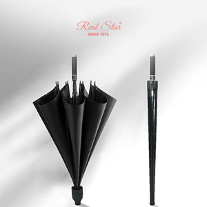 Real Star 55 pulgadas Revestimiento negro Tamaño grande Paraguas de golf a prueba de viento Telescopio Cubierta a prueba de agua Paraguas de lluvia - Product Image 1