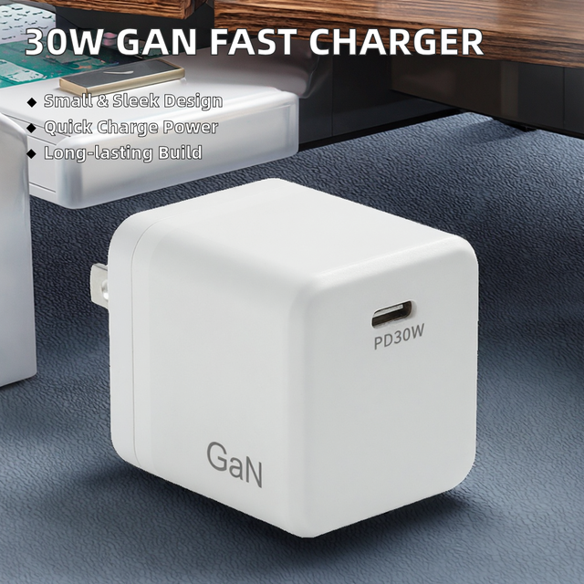 Original Quality 30W Mini USB-C AC Power Adapter GaN Tech Fast Charging QC3.0 PD Charger for Smart Watches Laptops Earphone