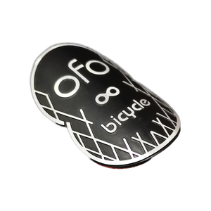 Autocollant d'emblème incurvé pour tube de direction de vélo en aluminium personnalisé de luxe, double face, imperméable, auto-adhésif - Product Image 2