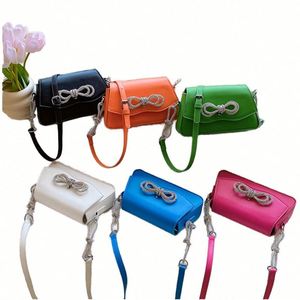 Bolso Tote Cruzado de Verano para Mujer, Nuevo Bolso Cuadrado Pequeño Abierto de Moda con Lazo y Bordado, Dos Asas - Product Image 1