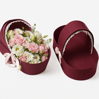 Boîte cadeau haut de gamme en forme de berceau pour fleurs, en matériaux recyclés, papier couché, avec nœud papillon, pour la Saint-Valentin et les anniversaires de bébé