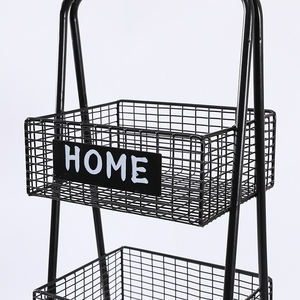 लोहे की टोकरी रोलिंग भंडारण कार्ट भंडारण कार्ट भंडारण कार्ट्स दराज और पहियों के साथ भंडारण कार्ट्स - Product Image 2