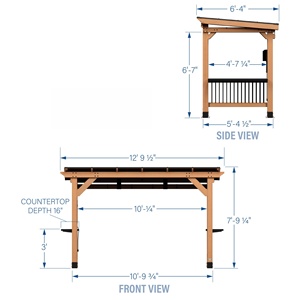 2025 mới đến Ngoài Trời Bbq slopping mái <span class=keywords><strong>8x10</strong></span> ft. Gỗ nướng <span class=keywords><strong>gazebo</strong></span> cho sân sau bên sân với nhiều kích cỡ - Product Image 3
