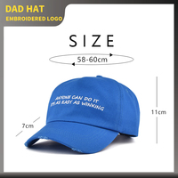 Gorra de Béisbol Clásica Personalizada de 6 Paneles con Logotipo Bordado, Gorras Vintage Desgastadas, Gorras de Estilo Dad Distressed