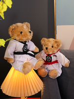 Ours en peluche Taekwondo, jouets en peluche, ours de karaté, cadeau mignon pour enfants, super doux, rembourré en coton PP, anniversaire