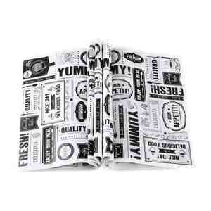 Newspaper Theme Burger Food Basket <b>Wrap</b> Paper Deli Parchment Paper Grease Proof Deli Wrapper Custom Food Liners - Product Image 1