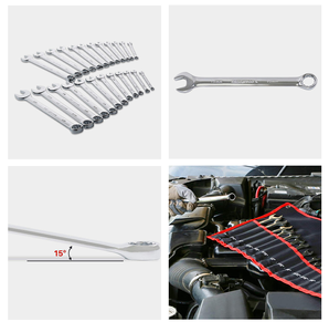 ชุดประแจปลายเปิด CRV 24ชิ้น7-18มม. 1/4-7/8 "DIY ซ่อมอุตสาหกรรมโครเมี่ยมเสร็จสามารถปรับแต่งได้ - Product Image 3