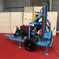 Machine de puits d'eau diesel hydraulique efficace 300m pour petite plate-forme d'irrigation de terres agricoles rurales urbaines de ménage