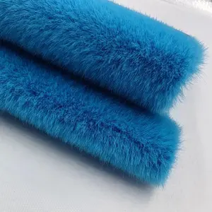 Customized High Quality Solid Faux Mink Fur Fabric 1150g Fabric For Winter Coat And Collar