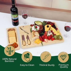 ชุดเขียงไม้ไผ่พร้อมมีดและส้อมสำหรับใช้ในครัวหรืองานปาร์ตี้ - Product Image 2