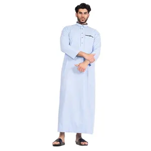 Ropa de India y Pakistán, todo étnico, nuevo diseño, seda islámica, Color sólido, manga larga con bolsillo, nueva ropa musulmana 2023