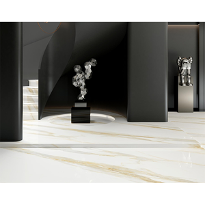 Piastrelle Lucide Spesse 12MM, <span class=keywords><strong>Lastre</strong></span> di Marmo Dorato <span class=keywords><strong>per</strong></span> Ville e Centri Commerciali, <span class=keywords><strong>Lastre</strong></span> in Pietra Sinterizzata Artificiale <span class=keywords><strong>per</strong></span> Esterni - Product Image 2