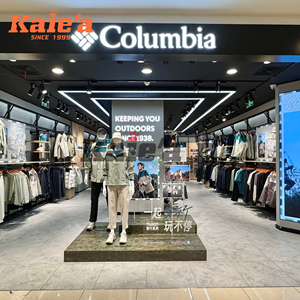 Rắn gỗ cổ điển quần áo hiển thị giá cao cấp kim loại trung tâm mua sắm của nam giới Kệ hiển thị trường hợp sàn treo thiết kế - Product Image 3