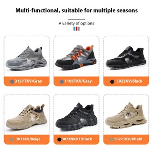 Nhà máy trực tiếp Trọng lượng nhẹ chống nghiền chống đâm thủng giày an toàn cho mùa hè ren-up đóng cửa lưới lót vật liệu bán buôn - Product Image 4