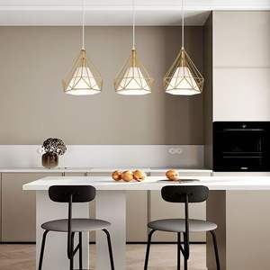 โคมไฟระย้าสามหัวแบบเดี่ยวทำจากเหล็กสำหรับงานศิลปะบาร์ร้านกาแฟร้านอาหารแนวยุโรป - Product Image 5