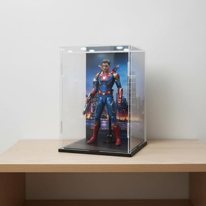 Vitrine acrylique transparente assembler Cube présentoir support anti-poussière Protection vitrine pour objets de collection souvenirs <span class=keywords><strong>Figurines</strong></span> - Product Image 4