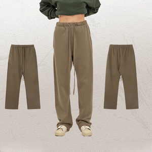 <span class=keywords><strong>Pantaloni</strong></span> Larghi da <span class=keywords><strong>Uomo</strong></span> in <span class=keywords><strong>Velluto</strong></span> Stile Street Fashion, Vita Media, Fronte Piatto, Casual, Gamba Larga Dritta, Design in Poliestere/Cotone Felpato, Servizio OEM - Product Image 5
