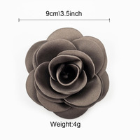 2025 diskon besar buatan tangan 9cm Camellia untuk DIY korsase membakar sisi membakar bunga mawar buatan tangan untuk pakaian Aksesori kain