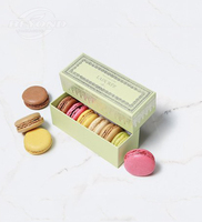 Boîte d'emballage en papier pour macarons au chocolat personnalisés de luxe, boîte de rangement pour macarons, boîte cadeau