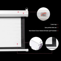 Écran de projection électrique pour cinéma maison, écran de projecteur motorisé, enroulement automatique, 84, 100, 150 pouces, blanc mat avec télécommande