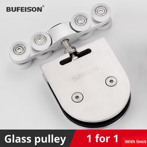 Kính không khung cửa trượt treo Bánh Xe Cửa & cửa sổ con lăn-ròng rọc treo đường sắt theo dõi ròng rọc - Product Image 5