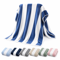 Serviette de plage 100% coton pur, grande taille, absorbante, douce, en tissu éponge, pour adulte