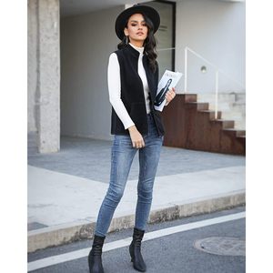 FOXA Women's Fleece <b>Vest</b> With Pockets Full Zip Warm Outerwear XS 2XL - Product Image 2