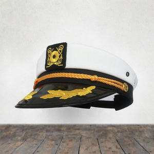 Gorras de Capitán de la Marina de Alta Calidad para Adultos, Divertidas para Fiestas, Accesorio Bordado, Gorra de Marinero para Disfraces Festivos, Venta al por Mayor - Product Image 3