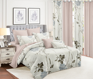 Ensemble de draps et de rideaux King Sheets, ensemble de housse de couette avec rideaux pour fenêtres - Product Image 2