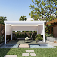 Toit à persiennes léger, imperméable, motorisé avec télécommande, pour patio, balcon, jardin, gazebo, terrasse, pergola