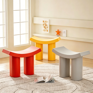 Taburete Infantil de Plástico con Diseño de Elefante Nórdico, Banco Portátil para Cambiar Zapatos en la Entrada, Taburete Bajo Moderno y Minimalista para el Hogar - Product Image 1