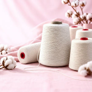 Fil de coton 100% cardé NE 12s/1, best-seller, texture douce et durable pour la confection de vêtements fantaisie. - Product Image 1