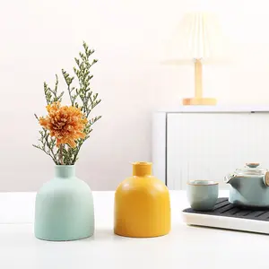 Creative minimalist porcelain vase for Pampas and dried flower ceramic Aromatherapy bottle for home decoration