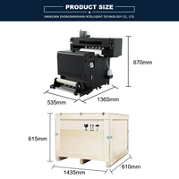 Printer DTF Otomatis ZONSON 2in1 A1 dengan Head XP600 2 Head 1440dpi, Tinta DTF untuk Pencetakan Kaos, Dilengkapi Mesin Penggoyang Bubuk DTF