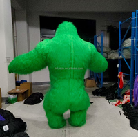 Usine personnaliser publicité gonflables gorille mascotte Costumes pour événements 2m/2.6m/3m géant vert gorille Costume vêtements