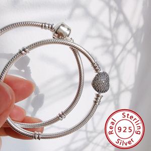 Bracelet à breloques DIY en argent sterling 925, design original HaYa, chaîne serpent tendance, cadeau unisexe - Product Image 6