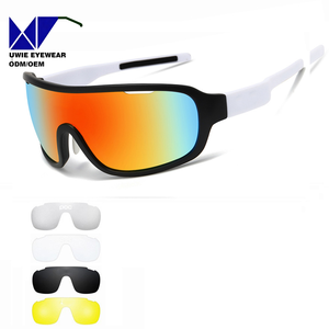Lunettes <span class=keywords><strong>de</strong></span> <span class=keywords><strong>soleil</strong></span> <span class=keywords><strong>de</strong></span> cyclisme polarisées <span class=keywords><strong>de</strong></span> haute qualité, rouges, à monture intégrale, pour le VTT, le vélo <span class=keywords><strong>de</strong></span> montagne et le sport - Product Image 2