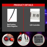 Projecteurs LED RGB 3 pouces 18W avec application et télécommande, effet halo clignotant et poursuite RGB, pour tout-terrain 4x4 et éclairage de travail