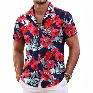 Camisas de sublimación de alta calidad, camisetas de manga corta de verano transpirables para hombres hawaianos, camisa de vacaciones en la playa - Product Image 2