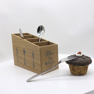 Boîte à couverts en bois multifonction personnalisable Organisateur de <span class=keywords><strong>cuisine</strong></span> vintage et rangement de bureau avec boîtes en bois personnalisées - Product Image 6